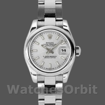 Replica Rolex Datejust 26mm Donna-179160-Dal quadrante argentato con lunetta argentata
