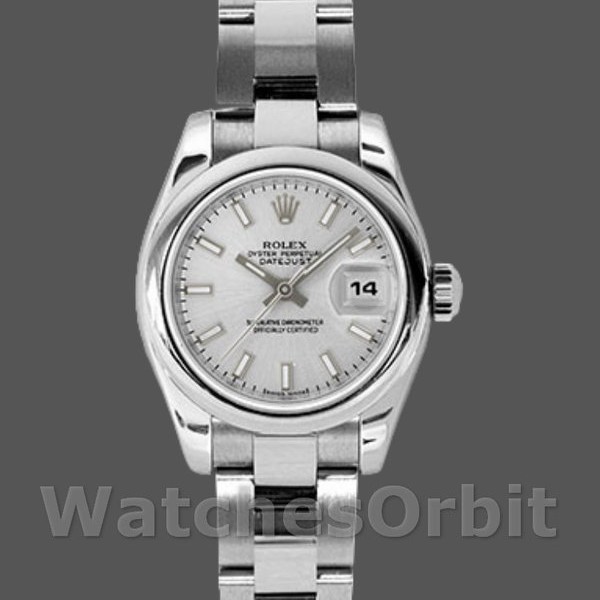 Replica Rolex Datejust 26mm Donna-179160-Dal quadrante argentato con lunetta argentata