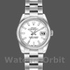 Replica Rolex Datejust 26 mm Donna-179160-Calendario bianco-Lunetta bianca con indici e lunetta bianca