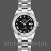 Replica Rolex Datejust 26 mm Donna-179160-Black Roman Dial-Oyster Bracelet Nero