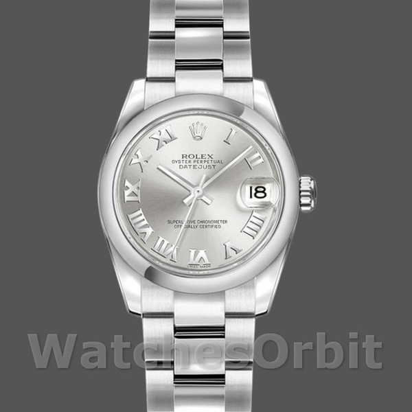 Replica Rolex Datejust 26mm Donna-179160-Argento Quadrante Romano-Bracciale Ostrica Argento