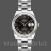 Replica Rolex Datejust 26 mm Donna-179160-Calrante romano nero-Bracciale Oyster nero