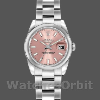 Replica Rolex Datejust 26mm Donna-179160-quadrante rosa indicizzato- lunetta rosa con cupola