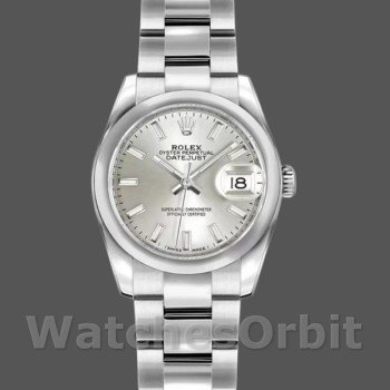 Replica Rolex Datejust 26mm Donna-179160-Dal quadrante argentato con lunetta argentata<br />
