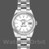 Replica Rolex Datejust 26mm Donna-179160-Calendario bianco-Ghiera bianca con indici e lunetta bianca