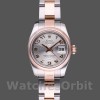 Replica Rolex Datejust 26 mm Donna-179161-Circuito argentato Quadrante in acciaio inossidabile e oro Everose Argento