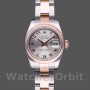 Replica Rolex Datejust 26 mm Donna-179161-Circuito argentato Quadrante in acciaio inossidabile e oro Everose Argento