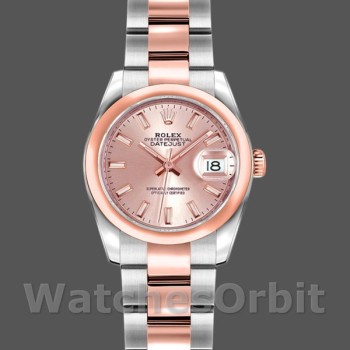 Replica Rolex Datejust-179161 da donna, 26 mm, acciaio inossidabile e oro massiccio, quadrante rosa, Lady Pink
