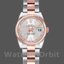 Replica Rolex Datejust 26 mm Donna-179161-Comparto indice argento-Acciaio inossidabile e oro Everose Argento