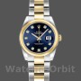 Replica Rolex Datejust-179163 da donna, 26 mm, quadrante blu con diamanti, lunetta bombata, Lady Blue