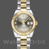 Replica Rolex Datejust 26 mm Donna-179163-Grigio Quadrante-Giallo con lunetta grigio