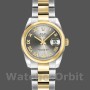 Replica Rolex Datejust 26 mm Donna-179163-Grigio Quadrante-Giallo con lunetta grigio