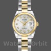 Replica Rolex Datejust-179163 da donna, 26 mm, quadrante Jubilee argento, lunetta bombata, Lady Silver