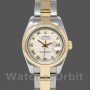 Replica Rolex Datejust-179163 da donna, 26 mm, quadrante avorio piramidale, lunetta liscia, Lady Ivory