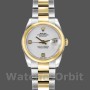Replica Rolex Datejust 26mm Donna-179163-Calrante bianco-Diamante lunetta bombata Bianco
