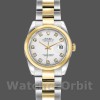 Replica Rolex Datejust 26mm Donna-179163-Dal quadrante bianco con diamanti e lunetta bianca con cupola