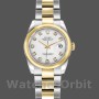Replica Rolex Datejust 26mm Donna-179163-Dal quadrante bianco con diamanti e lunetta bianca con cupola