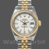 Replica Rolex Datejust-179163 da donna, 26 mm, quadrante bianco, lunetta bombata, Lady White