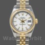 Replica Rolex Datejust-179163 da donna, 26 mm, quadrante bianco, lunetta bombata, Lady White