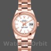 Replica Rolex Datejust-179165 da donna, 26 mm, Oro Everose, Quadrante bianco, Lady White