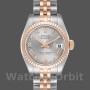 Replica Rolex Datejust-179171 da donna, 26 mm, quadrante grigio con numeri romani, lunetta scanalata, Lady Grey