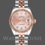 Replica Rolex Datejust-179171 da donna, 26 mm, quadrante rosa con diamanti, lunetta scanalata, Lady Pink