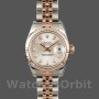 Replica Rolex Datejust-179171 da donna, 26 mm, quadrante argento con diamanti, lunetta scanalata, Lady Silver