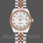 Replica Rolex Datejust-179171 da donna, 26 mm, quadrante bianco con diamanti, lunetta scanalata, Lady White