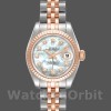 Replica Rolex Datejust-179171 da donna, 26 mm, quadrante bianco MOP con diamanti, lunetta scanalata, Lady MOP