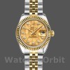 Replica Rolex Datejust-179173 da donna, 26 mm, quadrante cristallo champagne, lunetta scanalata, Lady Champagne