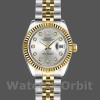 Replica Rolex Datejust-179173 da donna, 26 mm, quadrante grigio con diamanti, lunetta scanalata, Lady Gray