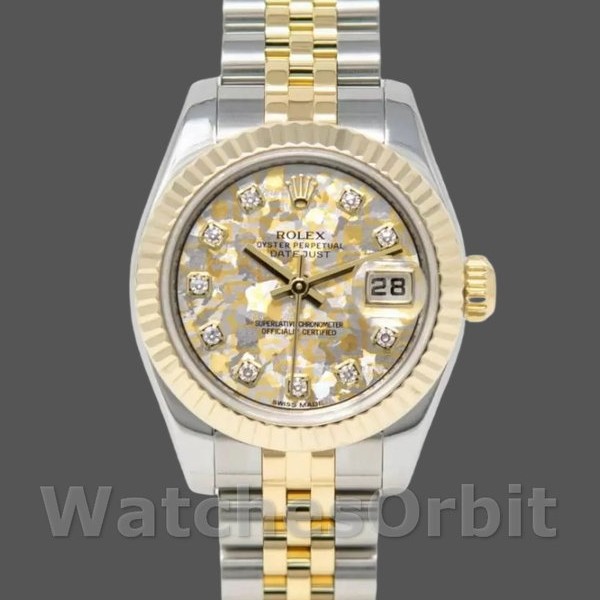 Replica Rolex Datejust-179173 da donna, 26 mm, quadrante Jubilee Crystal Grey e Champagne, Lady Grey