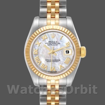 Replica Rolex Datejust-179173 da donna, 26 mm, quadrante bianco madreperla, Lady MOP