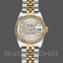 Replica Rolex Datejust-179173 da donna, 26 mm, quadrante argentato, lunetta scanalata, Lady Silver