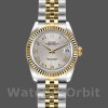 Replica Rolex Datejust-179173 da donna, 26 mm, quadrante argentato con numeri romani, Lady Silver