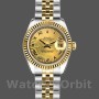 Replica Rolex Datejust-179173 da donna, 26 mm, quadrante Sunbeam Champagne, lunetta scanalata, Lady Champagne