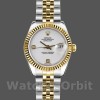 Replica Rolex Datejust-179173 donna, 26 mm, quadrante bianco con diamanti, lunetta scanalata, Lady White
