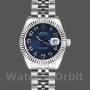 Replica Rolex Datejust-179174 da donna, 26 mm, quadrante blu a cerchi concentrici, lunetta scanalata, Lady Blue