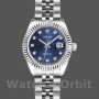 Replica Rolex Datejust-179174 da donna, 26 mm, quadrante blu giubileo con diamanti, lunetta scanalata, Lady Blue