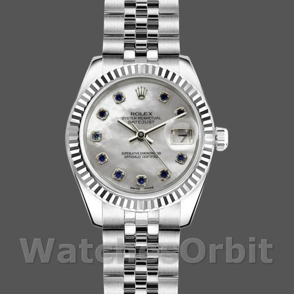 Replica Rolex Datejust-179174 donna, 26 mm, quadrante bianco madreperlato, Lady MOP