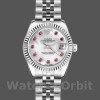 Replica Rolex Datejust-179174 da donna, 26 mm, quadrante bianco madreperlato, lunetta scanalata, Lady MOP