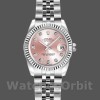Replica Rolex Datejust-179174 da donna, 26 mm, quadrante rosa con diamanti, lunetta scanalata, Lady Pink