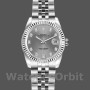 Replica Rolex Datejust-179174 da donna, 26 mm, quadrante grigio rodio con diamanti, lunetta scanalata, Lady Grey