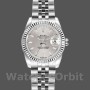 Replica Rolex Datejust-179174 da donna, 26 mm, quadrante argentato, lunetta scanalata, Lady Silver