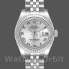 Replica Rolex Datejust-179174 da donna, 26 mm, quadrante romano argento, lunetta scanalata, Lady Silver