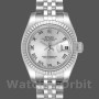 Replica Rolex Datejust-179174 da donna, 26 mm, quadrante romano argento, lunetta scanalata, Lady Silver