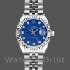 Replica Rolex Datejust-179174 da donna, 26 mm, quadrante con diamanti in sodalite, lunetta scanalata, Lady Blue