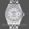 Replica Rolex Datejust-179174 da donna, 26 mm, quadrante bianco, lunetta scanalata, Lady White