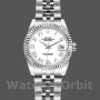 Replica Rolex Datejust-179174 donna, 26 mm, quadrante romano bianco, lunetta scanalata, Lady White