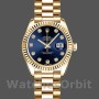 Replica Rolex Datejust-179178 da donna, 26 mm, oro giallo, quadrante blu con diamanti, Lady Blue